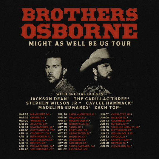 BROTHERS OSBORNE ANNOUNCE 35-DATE 2024  “MIGHT AS WELL BE US TOUR” IN CITIES INCLUDING ATLANTA, NEW ORLEANS, PHILADELPHIA, LAS VEGAS, CHICAGO AND MORE